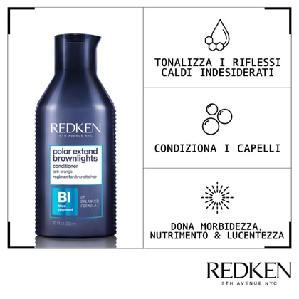 300 ML Redken COLOR EXTENDED BROWNLIGHTS Balsamo  1 di 3 