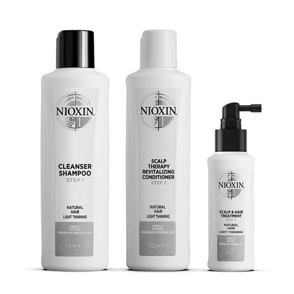 150 ML Nioxin SISTEMA 1 KIT TRIFASICO Cofanetto Trattamento Capelli  1 di 3 