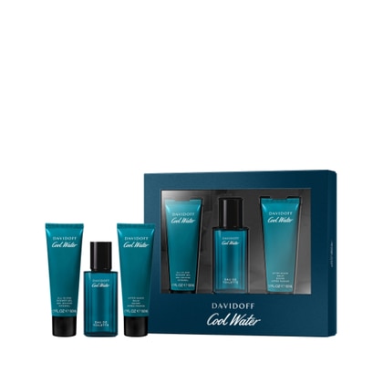 40ml+40ml+50ml Davidoff COOL WATER EAU DE TOILETTE Cofanetto Regalo  1 di 2 