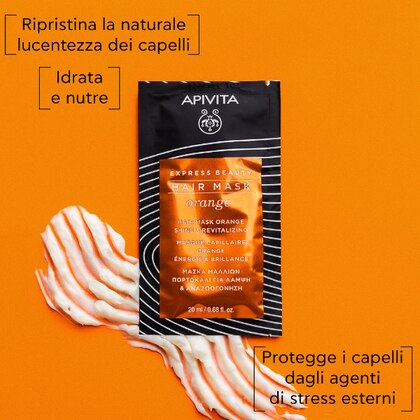 20 ML Apivita EXPRESS HAIR SHINE & REVITALIZING Maschera Capelli  1 di 5 