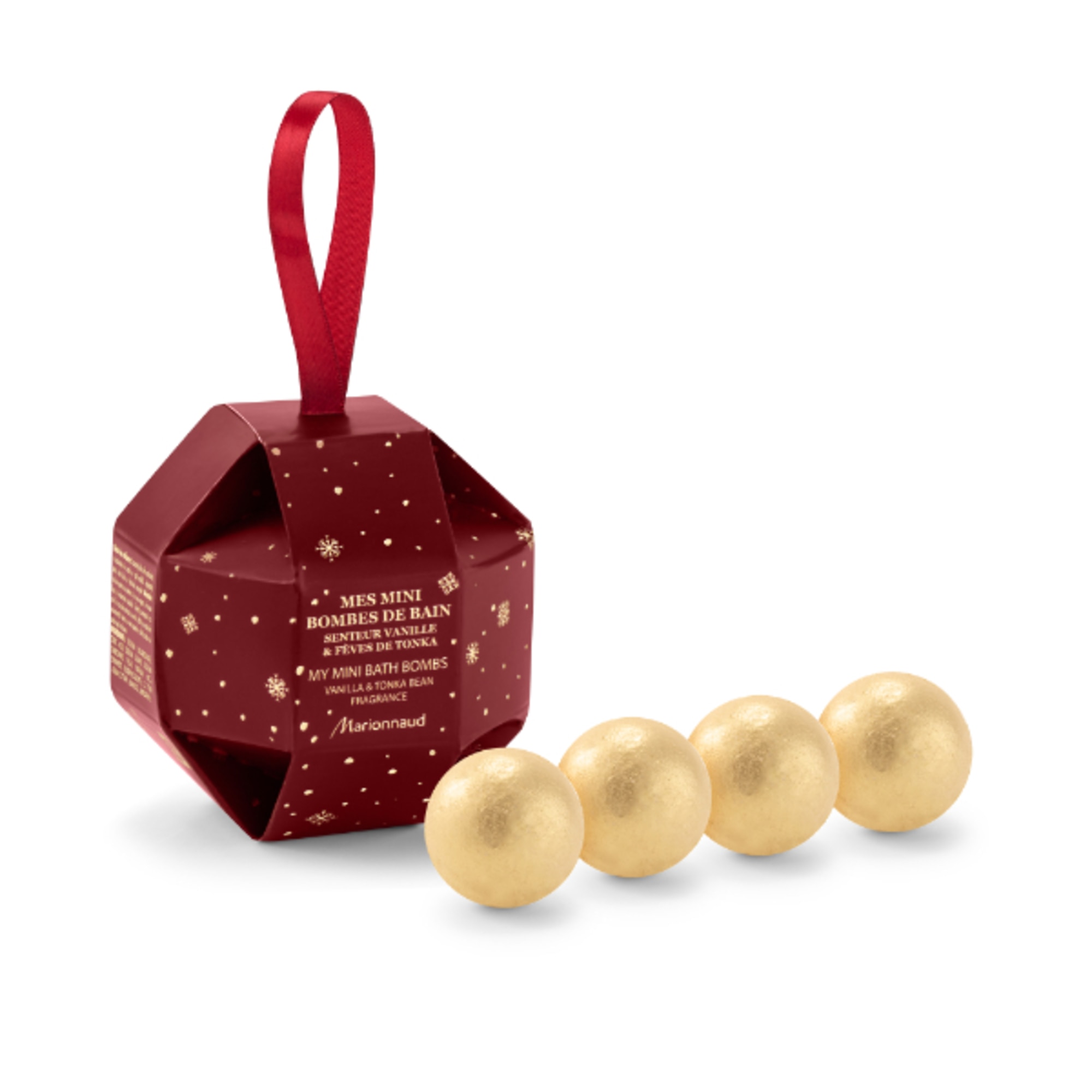 4x20g Marionnaud MY MINI BATH BOMBS - VANIGLIA & TONKA BEANS Cofanetto Regalo 1 di 2