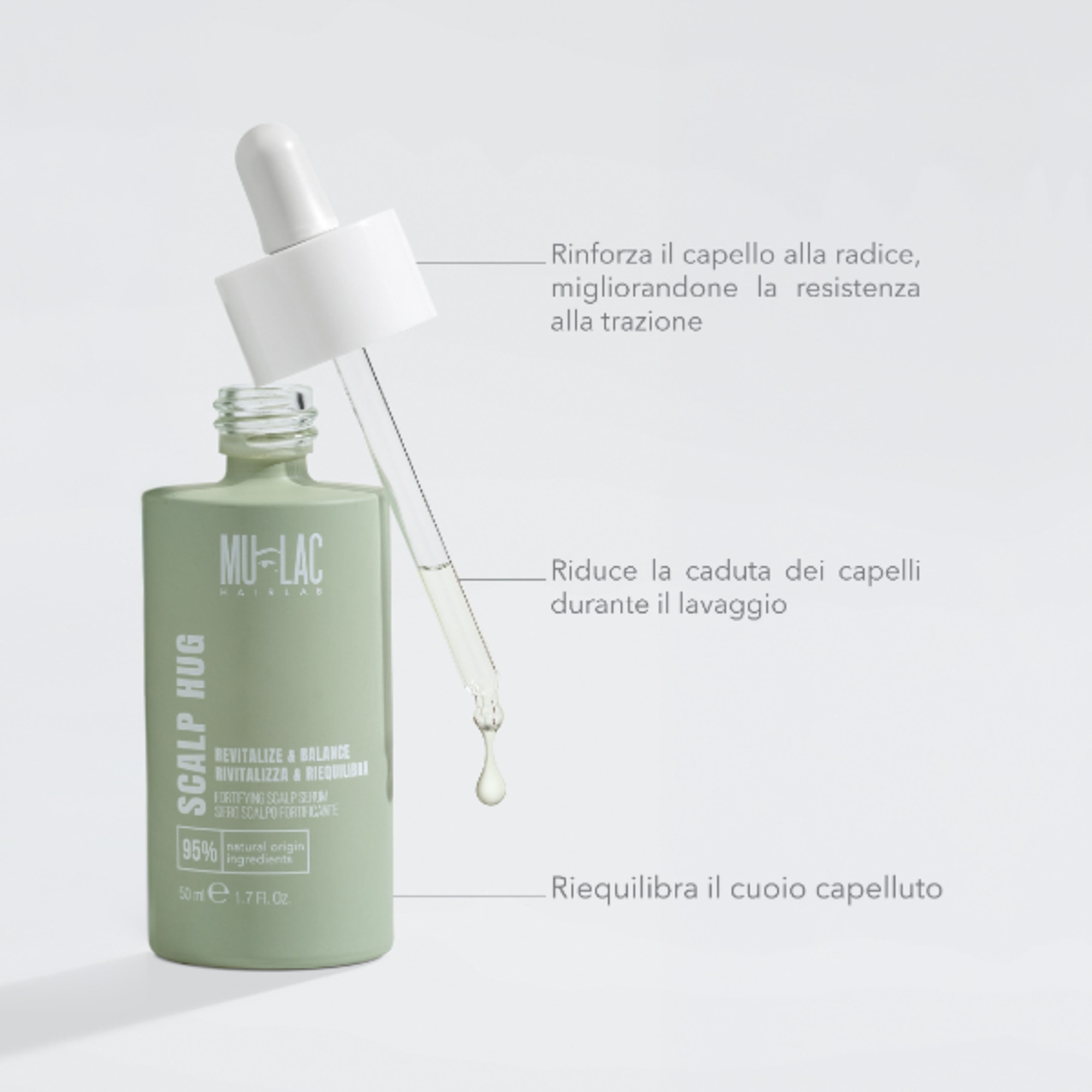 50 ML Mulac SCALP HUG Siero Scalpo Fortificante 2 di 6 Siero Scalpo Fortificante