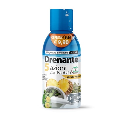 500 ML PURO BY FORHANS DRENANTE 5 AZIONI CON BAOBAB Integratore Drenante  1 di 1 