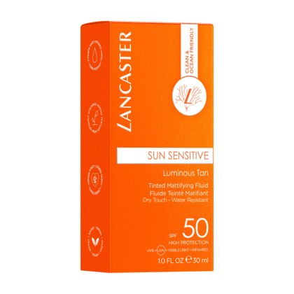 30 ML Lancaster SUN SENSITIVE Tinted Mattifying Fluid SPF50  1 di 3 