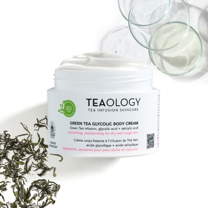 260 ML Teaology GREEN TEA GLYCOLIC BODY CREAM Crema Corpo Levigante  1 di 3 