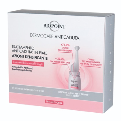 1 PCS Biopoint DERMOCARE ANTICADUTA Trattamento Donna Anticaduta in Fiale  1 di 2 