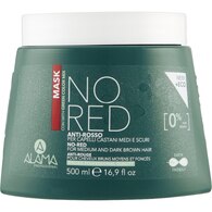 500 ML ALAMA PROFESSIONAL NO RED Maschera Anti-rosso Capelli Castani Medi e Scuri Colarati e Naturali  1 di 2 