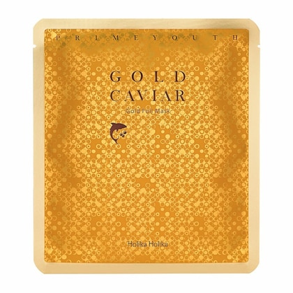 25 G HOLIKA HOLIKA GOLD CAVIAR FOIL MASK Maschera Viso in Tessuto  1 di 1 