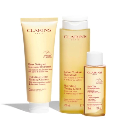 125ml+200ml+50ml Clarins GLI ESSENZIALI DETERSIONE - PELLE NORMALE O SECCA Cofanetto Regalo  1 di 4 