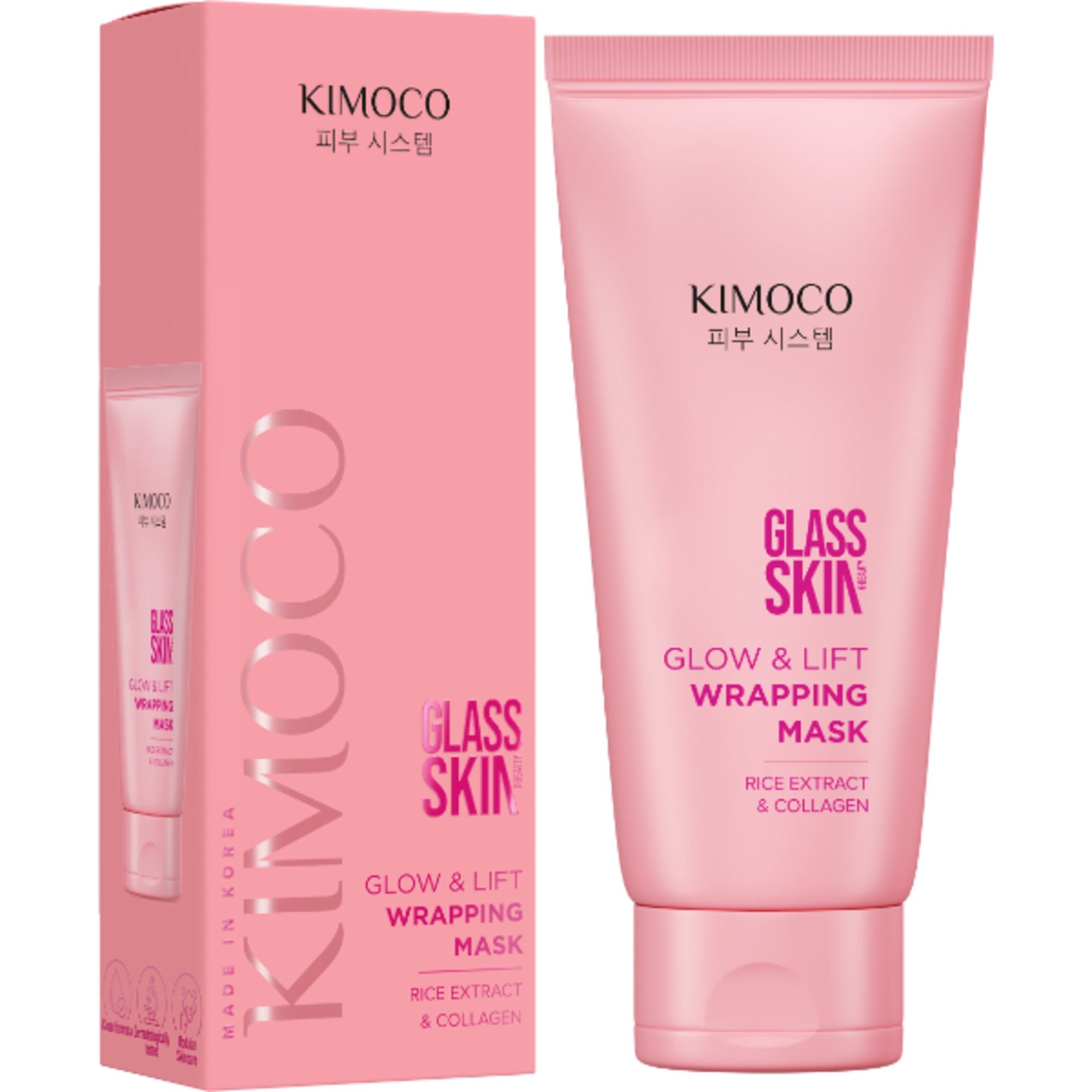 100 ML KIMOCO GLASS SKIN Lift & Glow Wrapping Mask - Maschera Lifting Illuminante 1 di 2 Lift & Glow Wrapping Mask - Maschera Lifting Illuminante