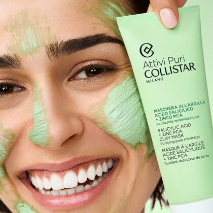 75ML Collistar MASCHERA ALL'ARGILLA ACIDO SALICILICO + ZINCO PCA Maschera Purificante Minimizza Pori  1 di 3 