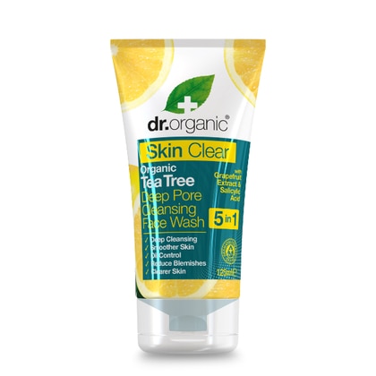 125 ML Dr. Organic DEEP PORE CLEANSING FACE WASH Detergente Viso 5in1  1 di 1 Detergente Viso 5in1