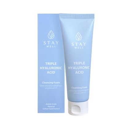 130 ML Stay Well CLEANSING FOAM Detergente Delicato Acido Ialuronico  1 di 2 