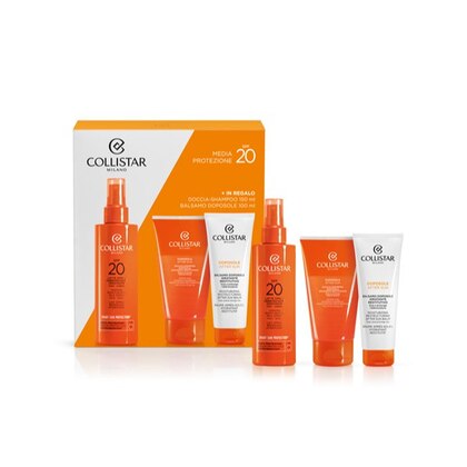 200ml+100ml+150ml Collistar COFANETTO LATTE SPRAY ABBRONZANTE IDRATANTE VISO-CORPO SPF 20 Cofanetto Regalo 1 di 2