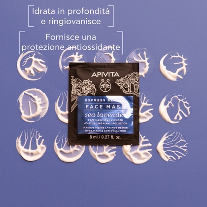 2x8ml Apivita EXPRESS SEA LAVENDER Maschera Viso  1 di 5 