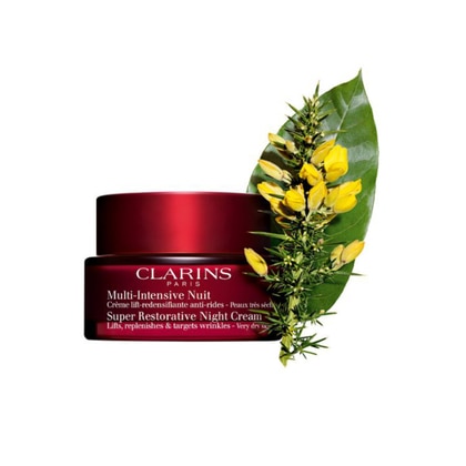 50 ML Clarins MULTI-INTENSIVE CREMA ANTIETÀ NOTTE PELLE SECCA Crema Notte Anti-età  1 di 3 