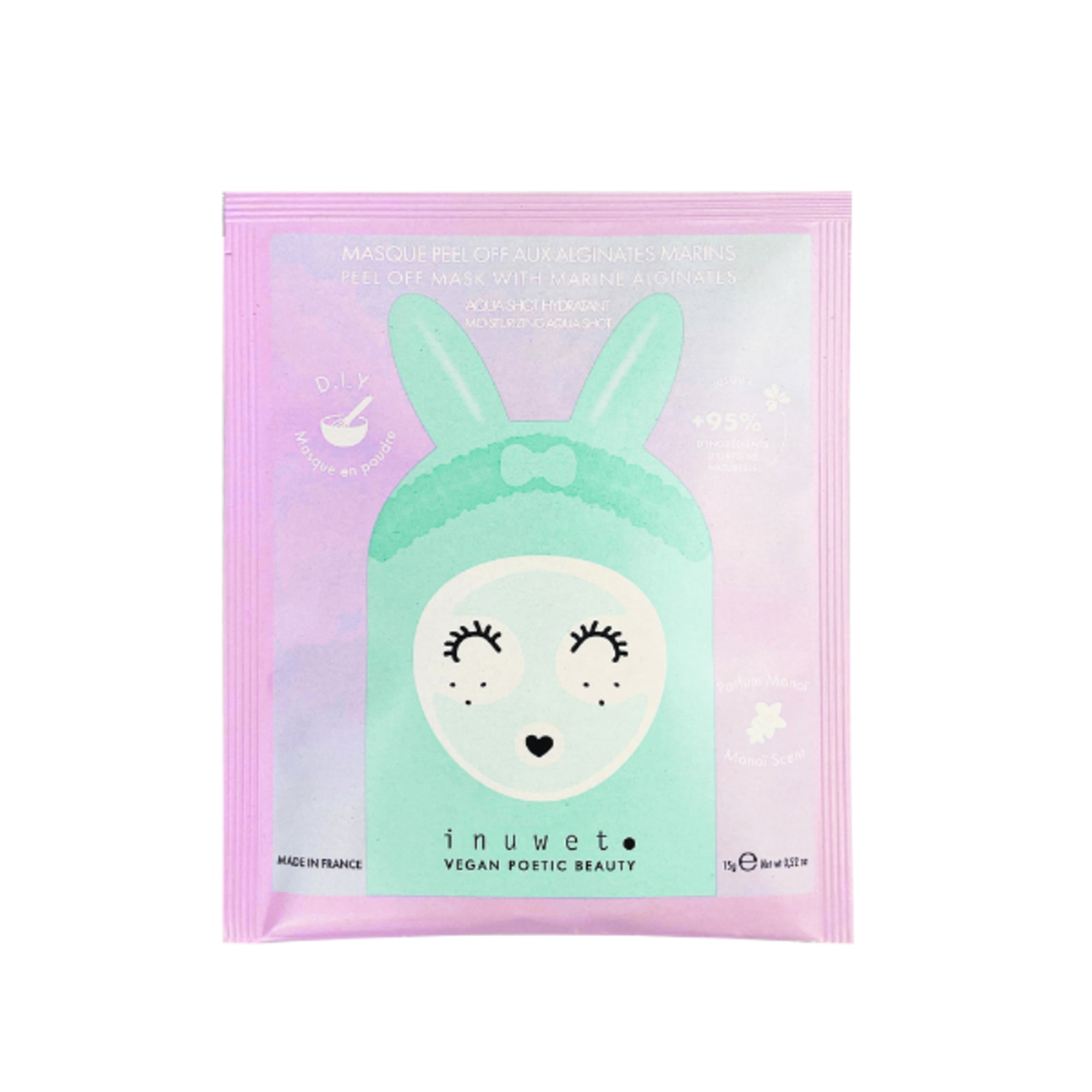 Inuwet DIY PEEL-OFF Maschera Viso in Polvere - Idratante - Monoi 1 di 3