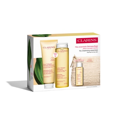 125ml+200ml+50ml Clarins GLI ESSENZIALI DETERSIONE - PELLE NORMALE O SECCA Cofanetto Regalo  1 di 4 