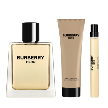 100ml+75ml+10ml Burberry HERO EAU DE TOILETTE Cofanetto Regalo  1 di 3 