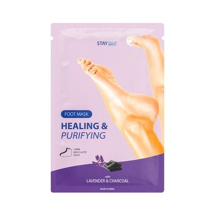  Stay Well HEALING & PURIFYING FOOT MASK Maschera Piedi Carbone  1 di 2 