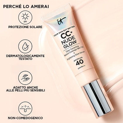  IT Cosmetics YOUR SKIN BUT BETTER CC+ CREAM NUDE GLOW WITH SPF40 Fondotinta  1 di 6 