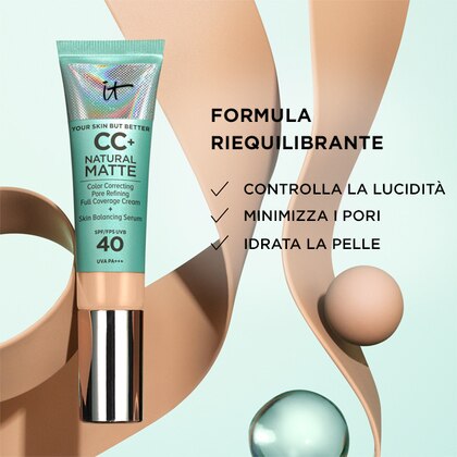  IT Cosmetics YOUR SKIN BUT BETTER CC+ CREAM NATURAL MATTE WITH SPF40 Fondotinta  1 di 6 