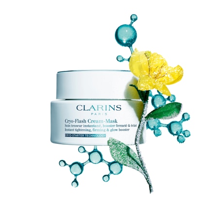 75 ML Clarins CRYO-FLASH CREAM-MASK Maschera-Crema Anti-età  1 di 3 