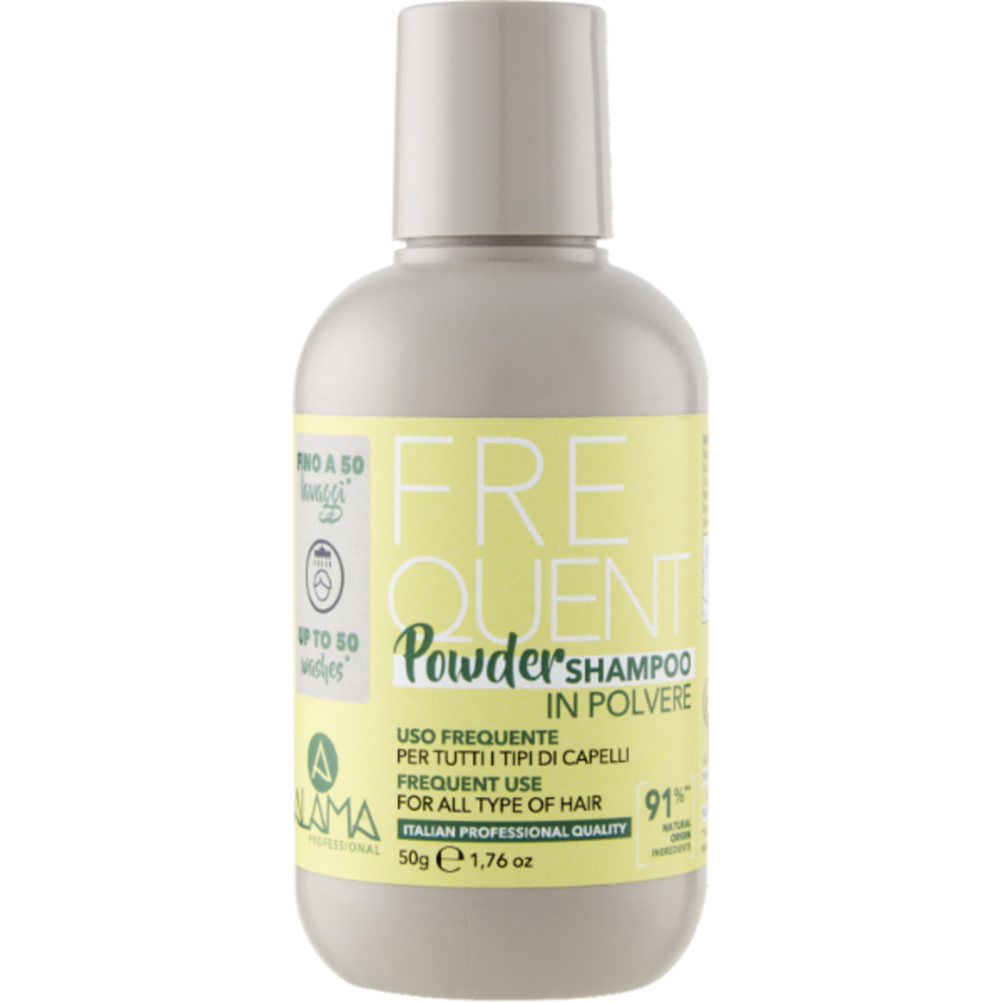 50 G ALAMA PROFESSIONAL FREQUENT Shampoo in Polvere Uso Frequente Tutti i Capelli 1 di 1