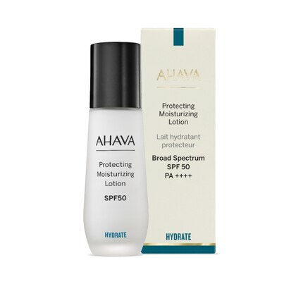 50 ML Ahava HYDRATE Protecting Moisturizing Lotion SPF50 - Viso  1 di 3 