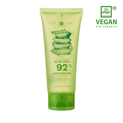 250 ML NATURE REPUBLIC ALOE VERA 92% SOOTHING GEL Gel Lenitivo e Idratante  1 di 3 