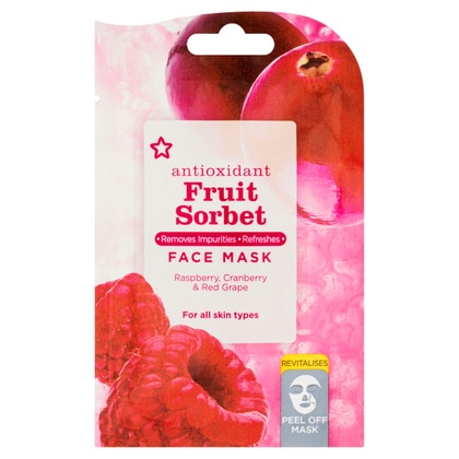 10 ML Superdrug Studio London ANTIOXIDANT FRUIT SORBET Maschera Viso Antiossidante ai Frutti Rossi  1 di 1 