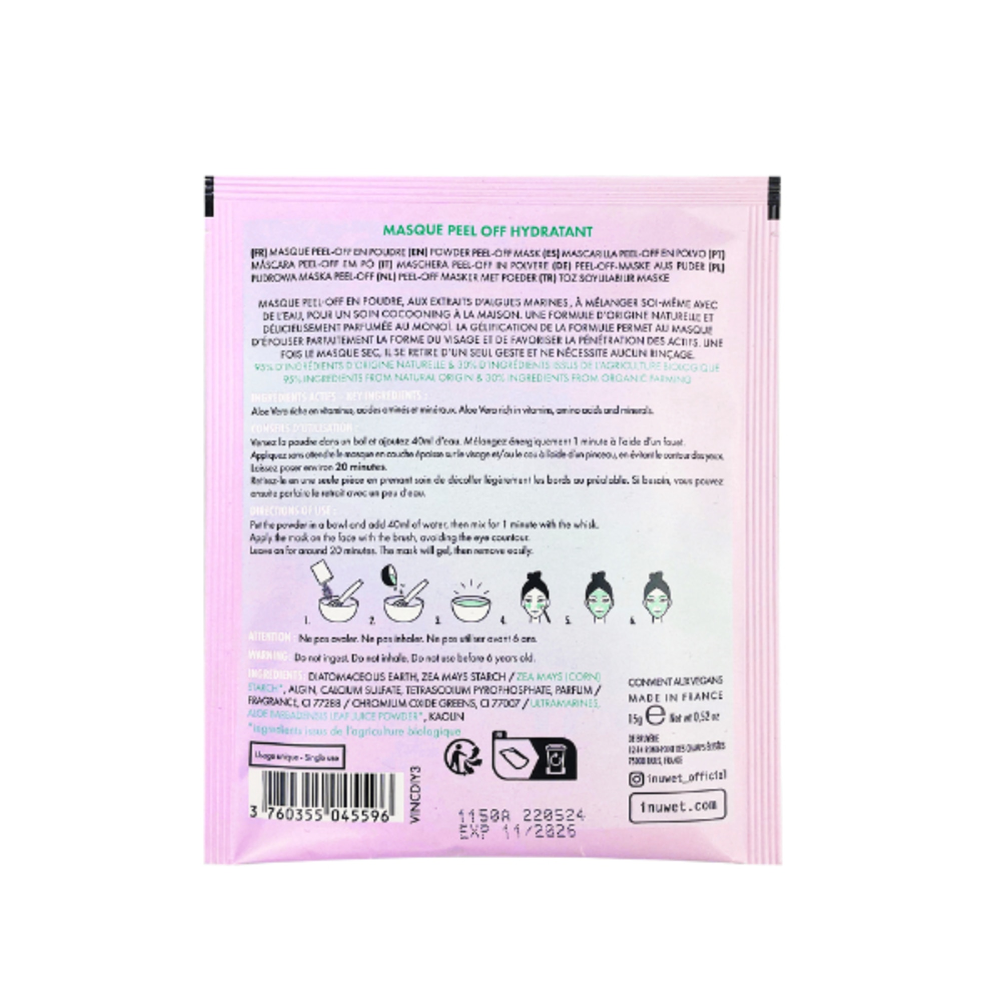 Maschera Viso in Polvere - Idratante - Monoi