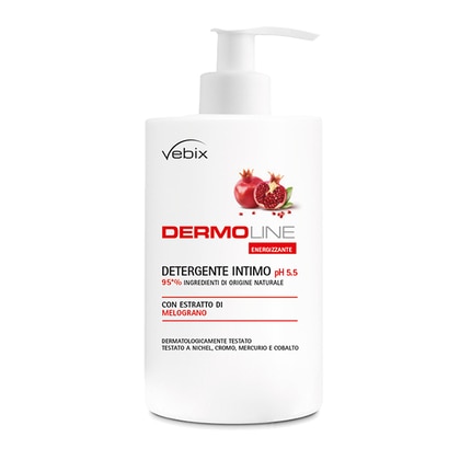 500ml Vebix DERMOLINE Detergente Intimo ph 5,5 Melograno  1 di 1 