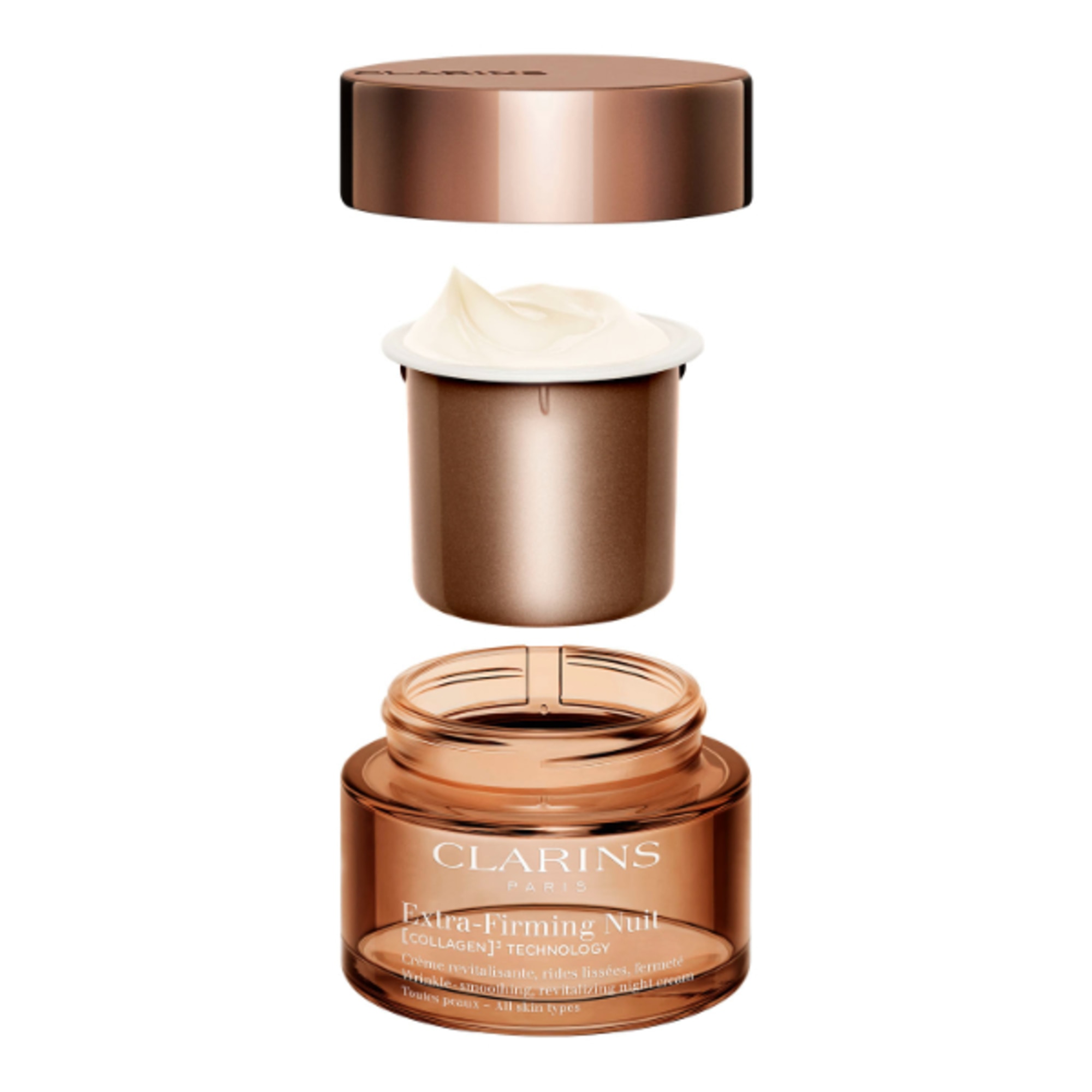 50ml ric Clarins EXTRA-FIRMING NUIT Crema Notte Anti-Età Tutti i Tipi di Pelle  1 di 5 