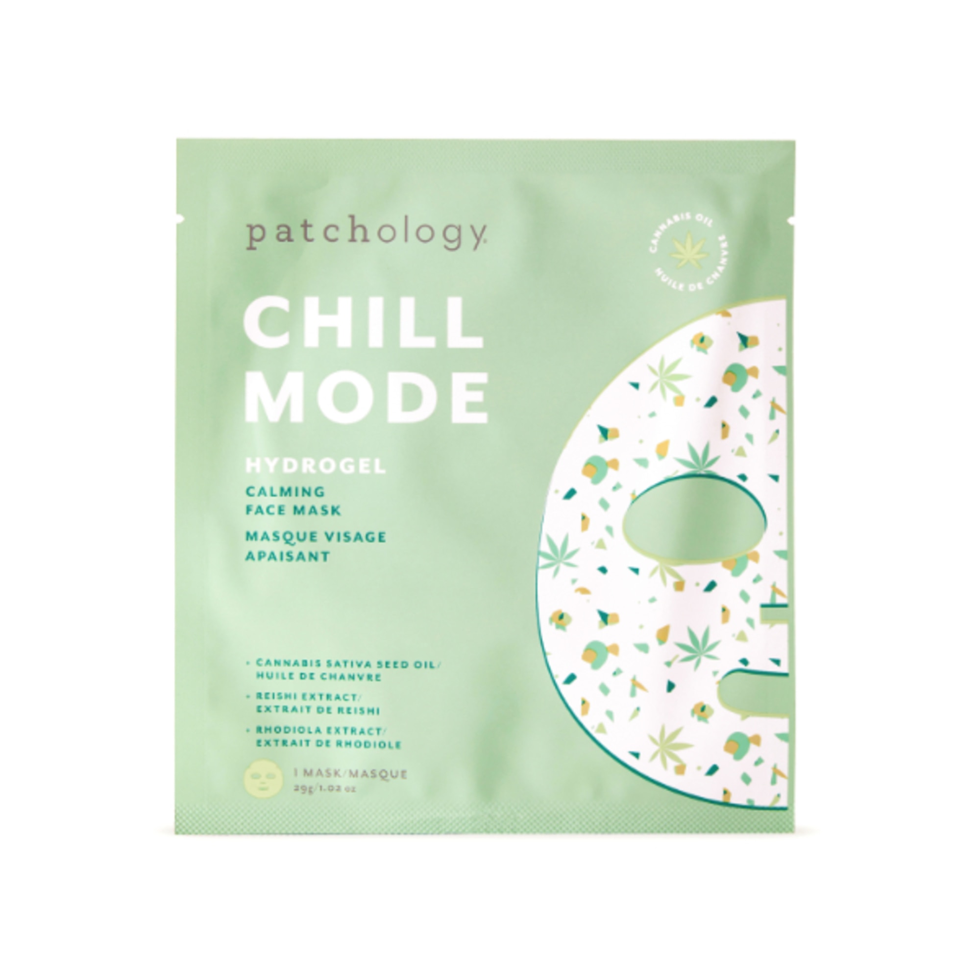 44 G Patchology CHILL MODE Hydrogel Calming Face Mask 1 di 2