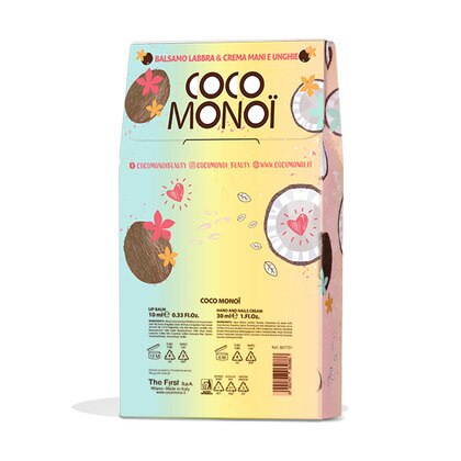 10ml+30ml Coco Monoi KIT LIP BALM E CREMA MANI Kit Lip Balm + Hand Cream  1 di 2 