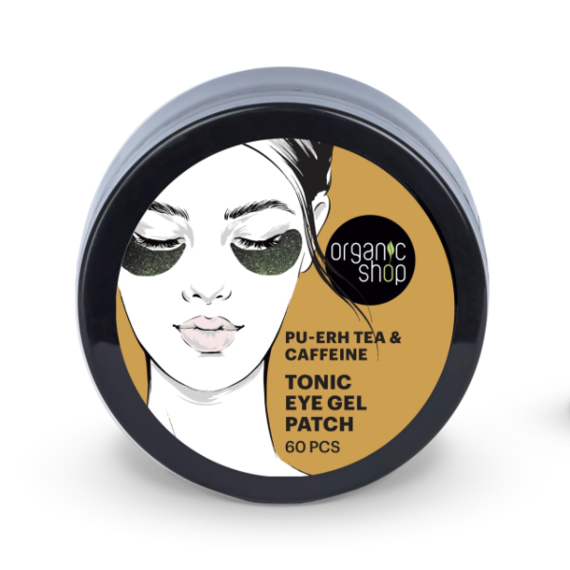 60 PCS Organic Shop TONIC EYE GEL PATCH Patch Occhi Tonificante Pu-Erh Tea & Caffeina 1 di 2