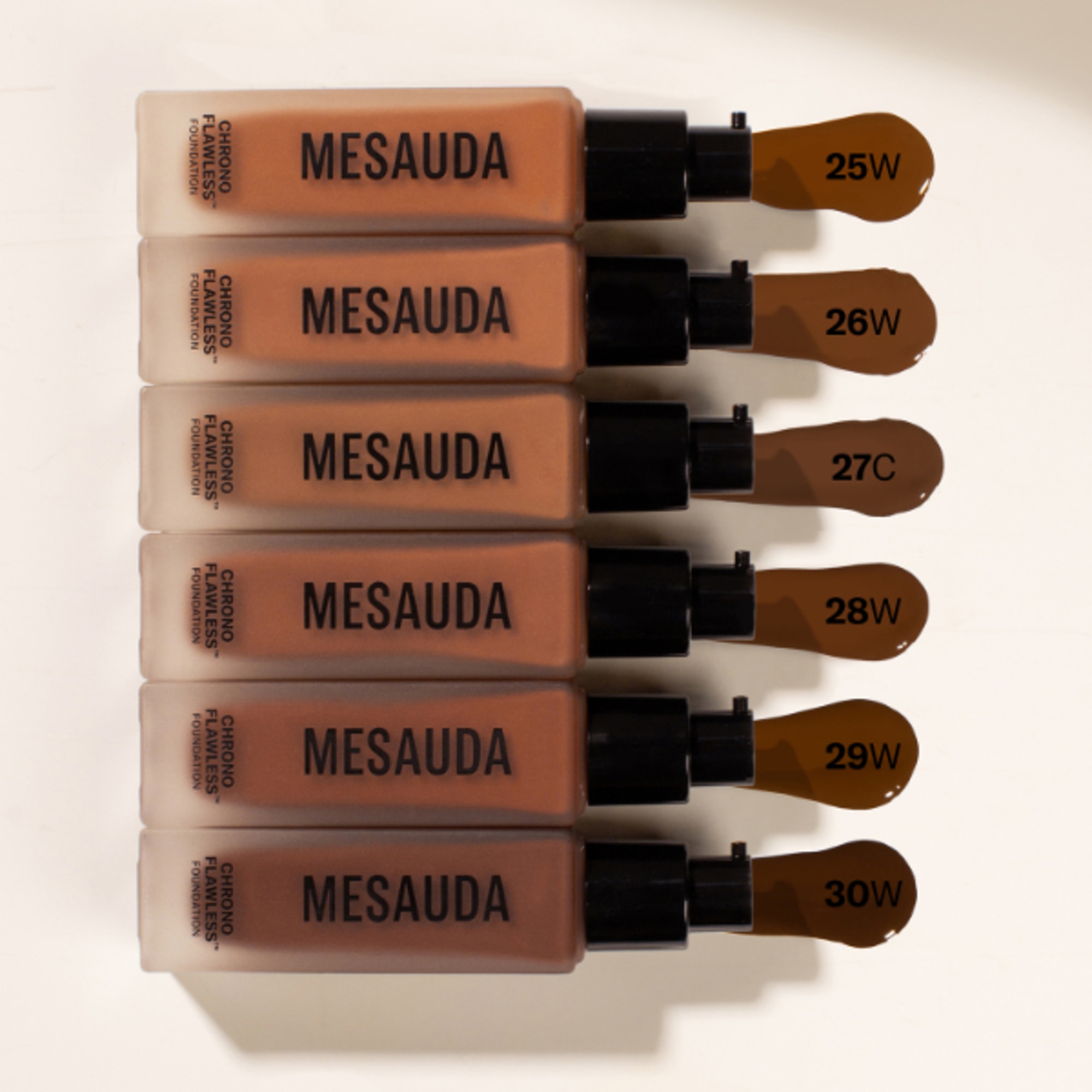  Mesauda CHRONO FLAWLESS FOUNDATION Fondotinta Fluida Lunga Tenuta  1 di 6 