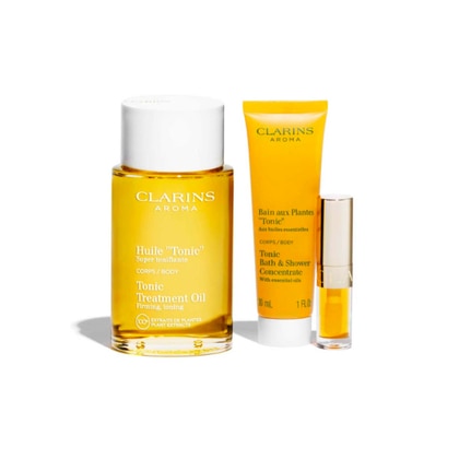 100ml+30ml+1,4ml Clarins RITUALE TONIC Cofanetto Regalo  1 di 4 