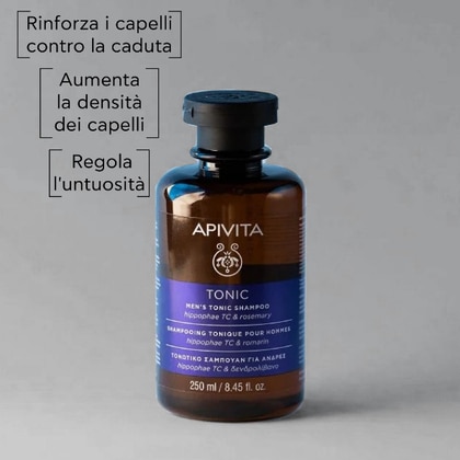 250 ML Apivita TONIC Shampoo Tonificante Uomo  1 di 7 