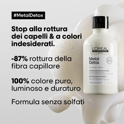 500 ML L'Oreal Professionnel METAL DETOX Shampoo Chelante per Capelli Danneggiati e Colorati  1 di 3 