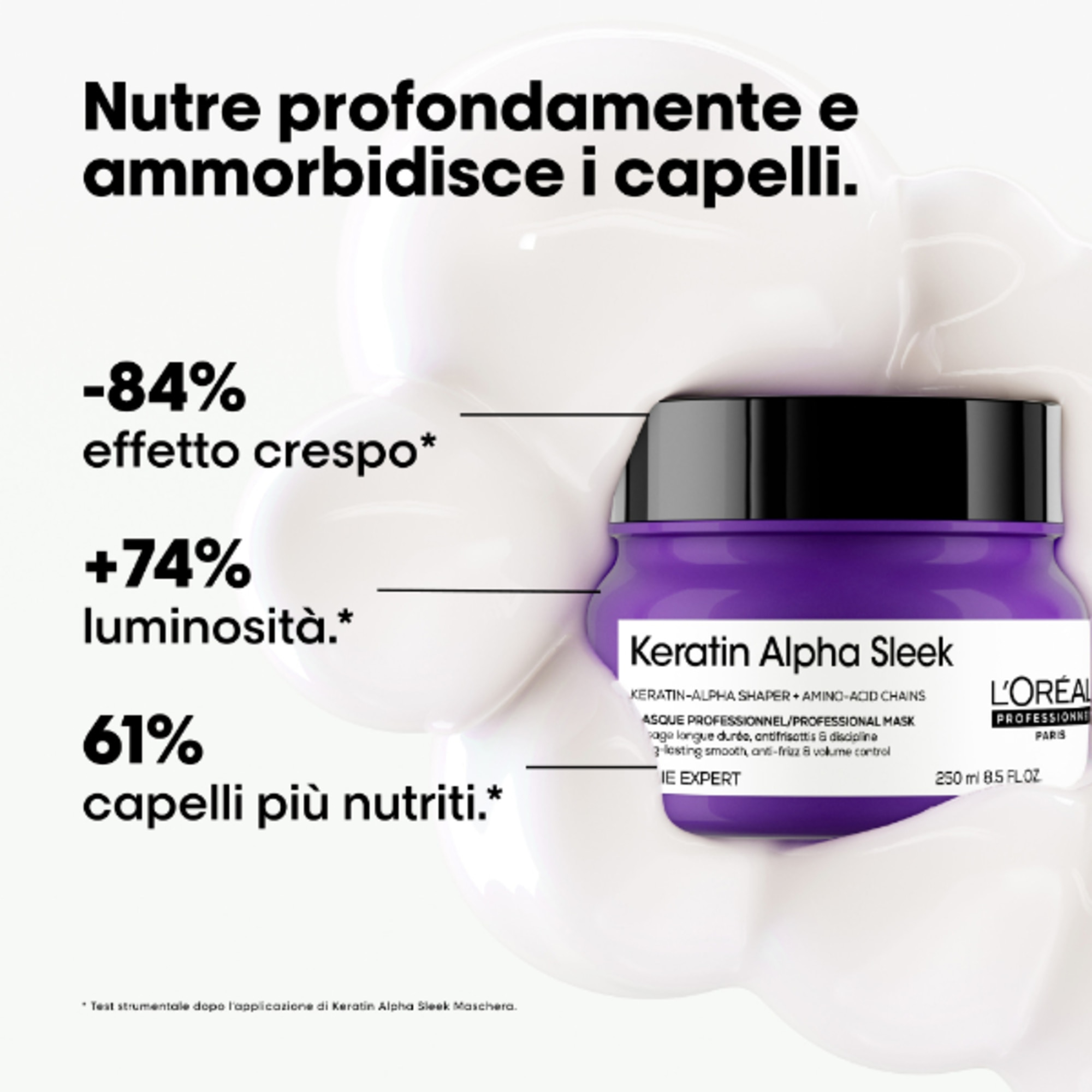 250 ML L'Oreal Professionnel ALPHA SLEEK Maschera  1 di 7 