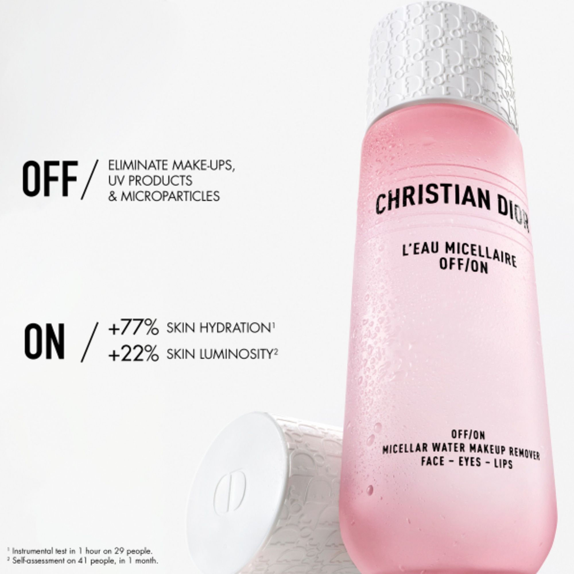 175 ML Dior L’EAU MICELLAIRE OFF/ON Acqua Micellare Struccante Make-Up per Viso, Occhi, Labbra  1 di 4 