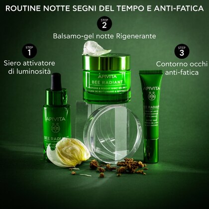 1 PCS Apivita BEE RADIANT Gel-Balsamo Notte Levigante & Riattivante  1 di 7 