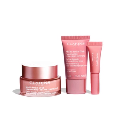 50ml+15ml+5ml Clarins GLI INDISPENSABILI ANTI-ETÁ  E LUMINOSITÁ Cofanetto Regalo  1 di 5 