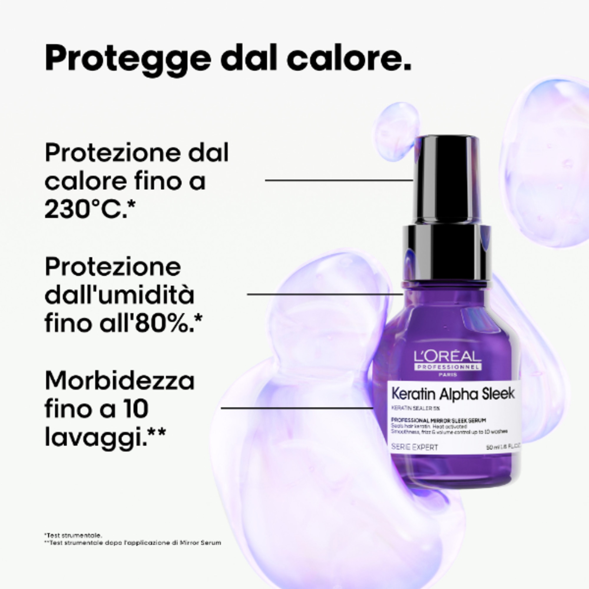 50 ML L'Oreal Professionnel ALPHA SLEEK Mirror Sleek Serum 1 di 7