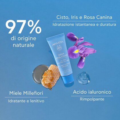 40 ML Apivita AQUA BEELICIOUS Gel-Crema Idratante Oil Free Texture Leggera  1 di 7 