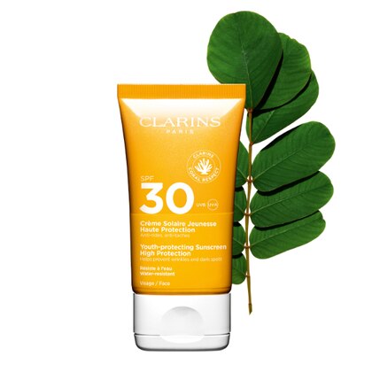 50 ML Clarins CRÈME SOLAIRE JEUNESSE Crema Solare Protezione Alta SPF 30  1 di 5 