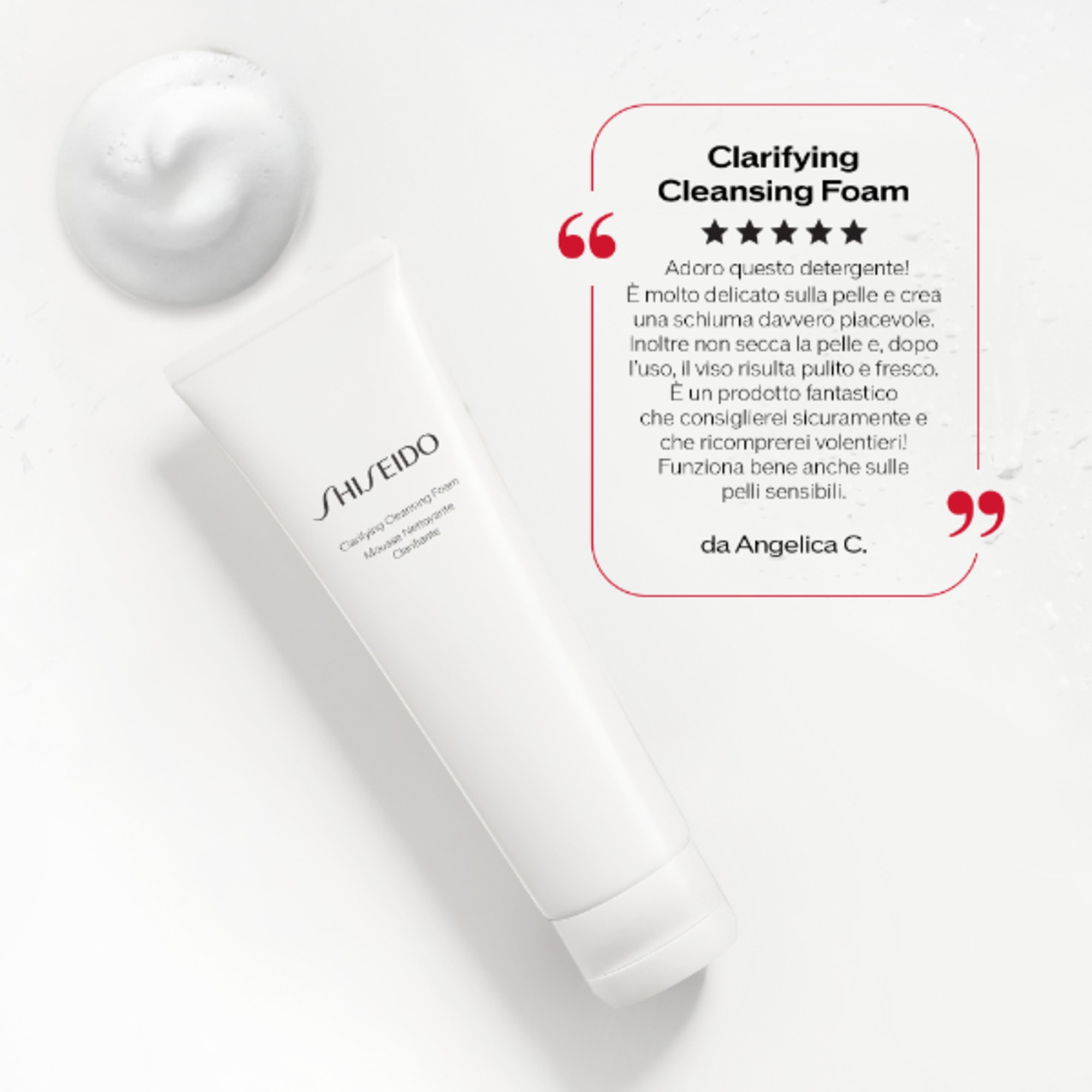 125 ML Shiseido CLARIFYING CLEANSING FOAM Detergente Schiumogeno Viso Illuminante 4 di 7 Detergente Schiumogeno Viso Illuminante