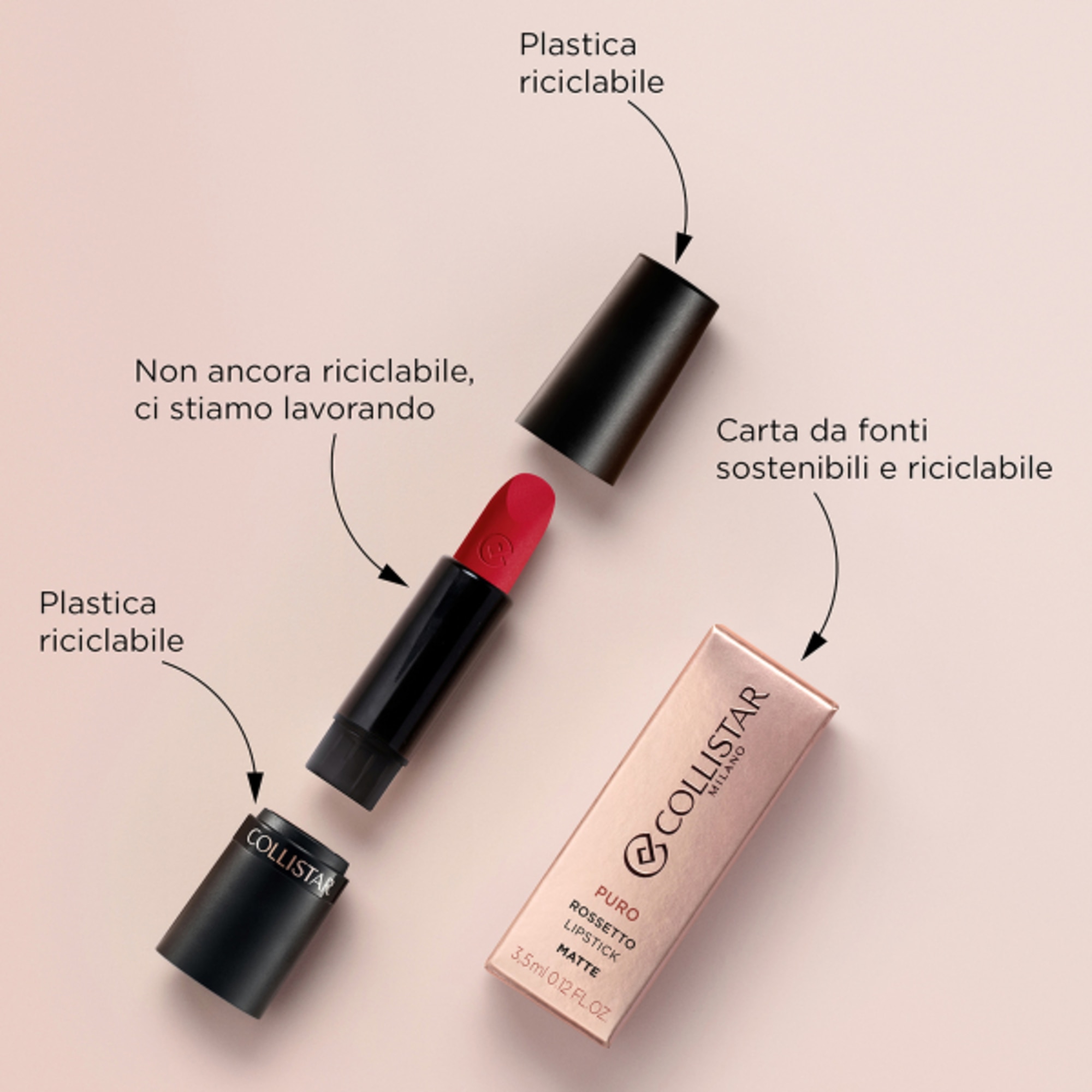 Collistar PURO ROSSETTO MATTE Rossetto Matte Lunga Durata 1 di 2